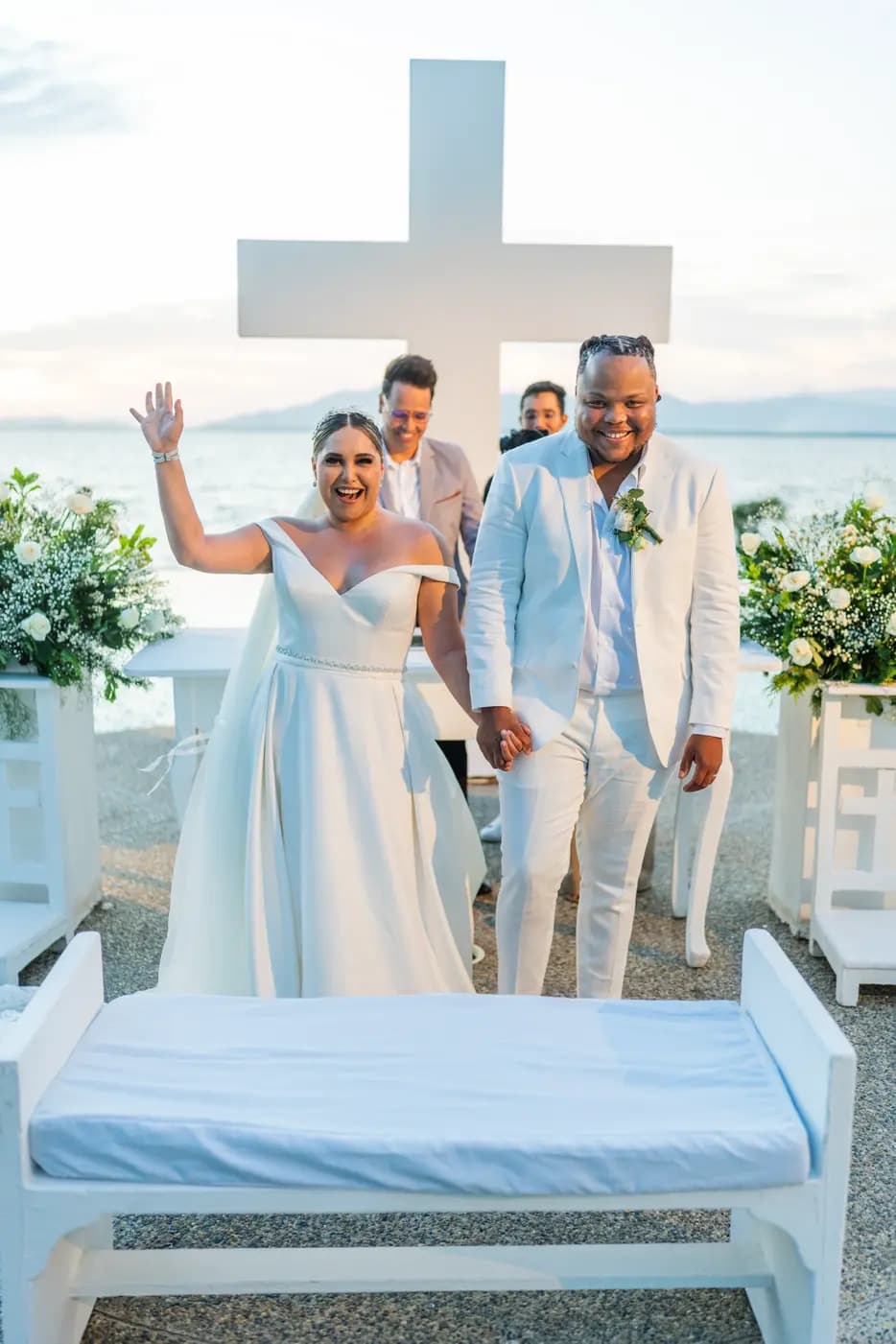 Imagen de boda en atardecer Acapulco